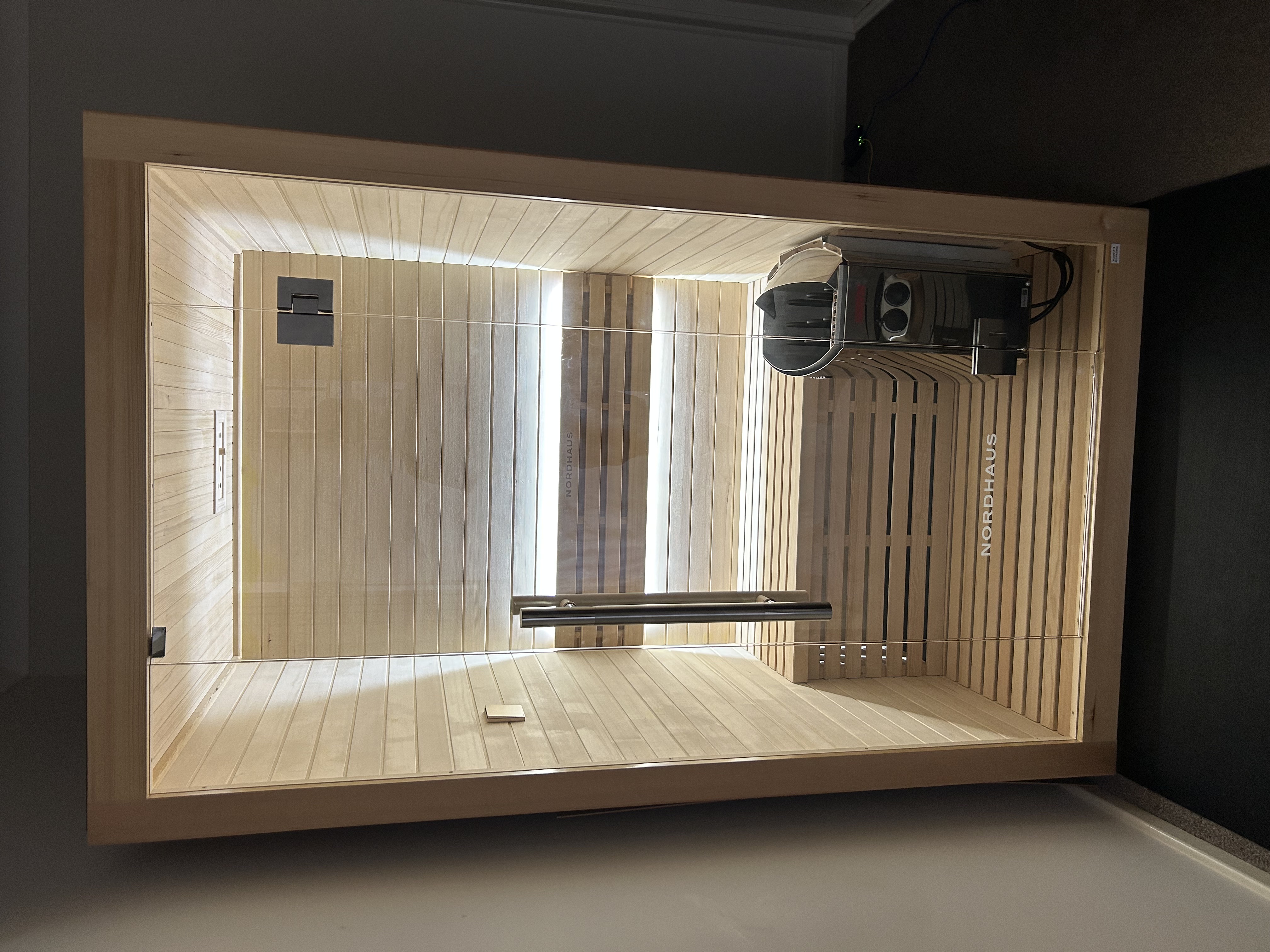 Sauna lighting install